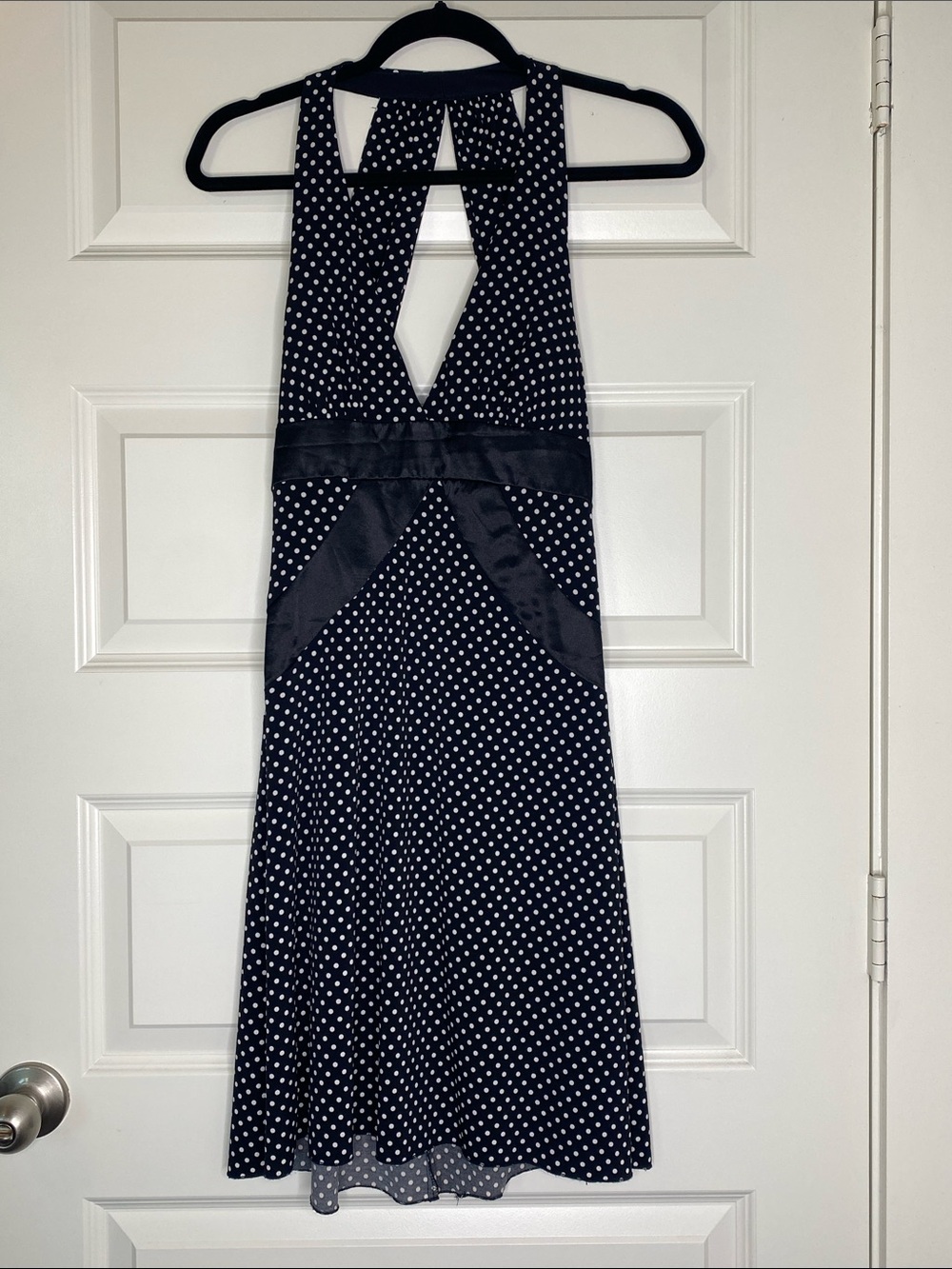 NWT Speechless Black & White Polka Dot One-Shoulder Midi Dress
